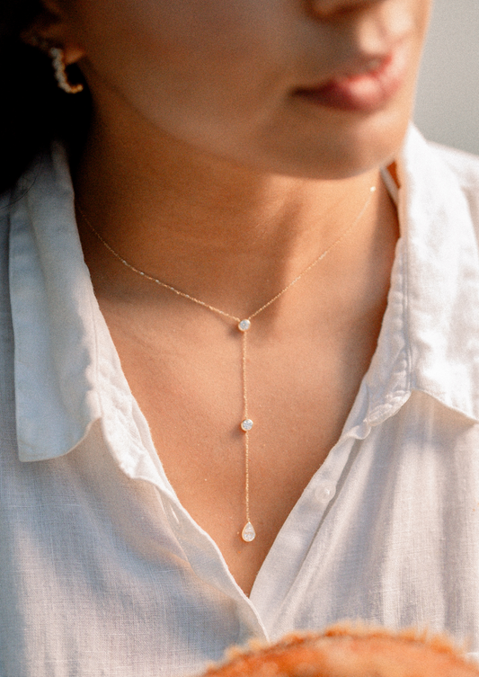 Lyne Y Mixed Diamond Necklace