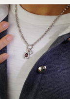 Ruman Pear Halo Tourmaline Gemstone Charm Pendant