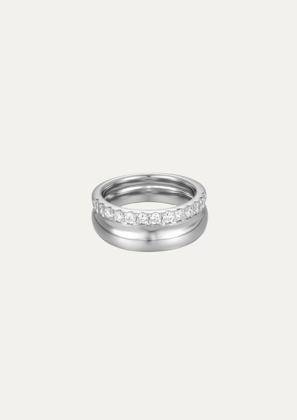 Selene Pavé Dome Pinky Ring