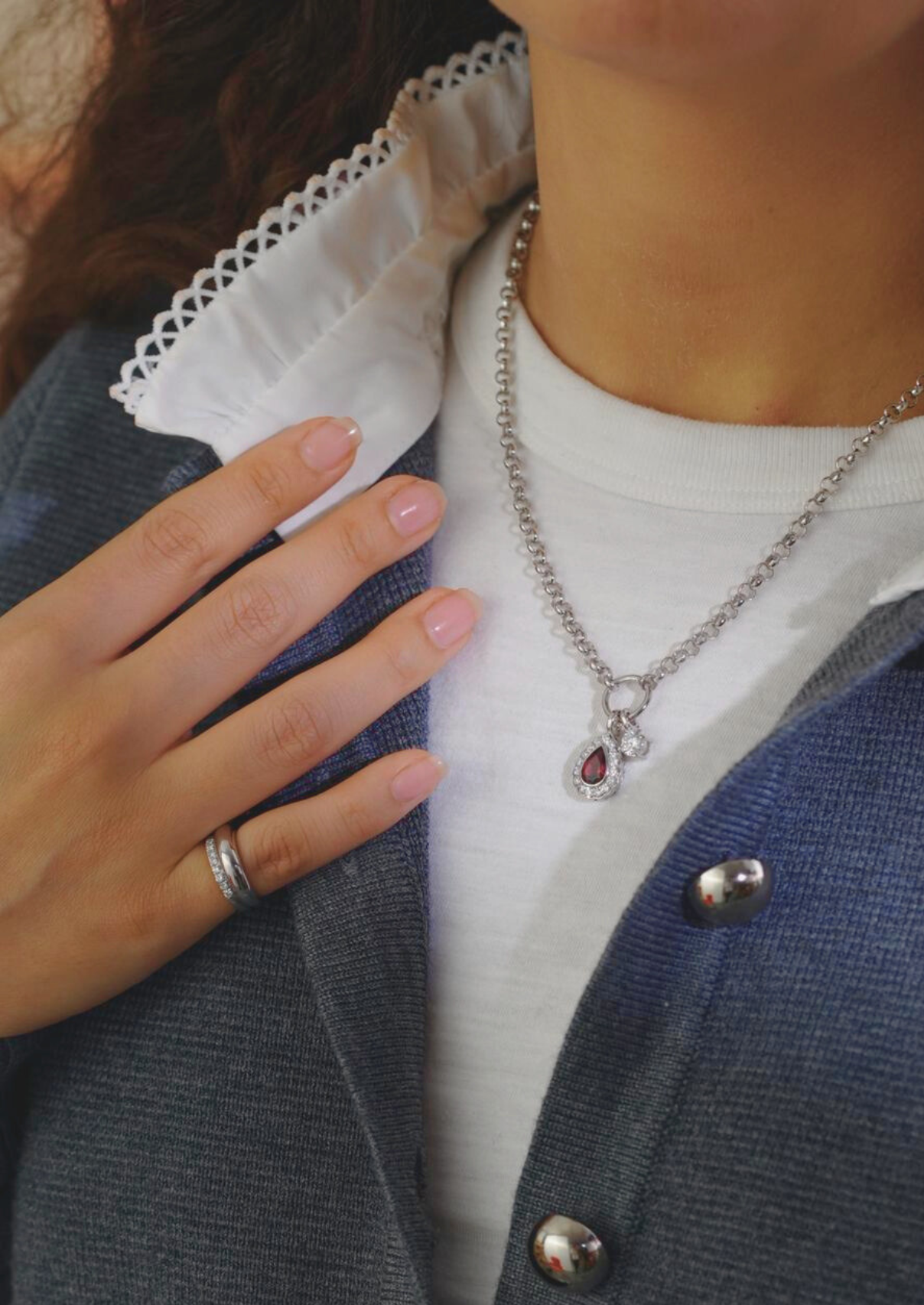 Selene Pavé Dome Pinky Ring