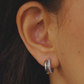 Selene Pavé Dome Huggie Earrings