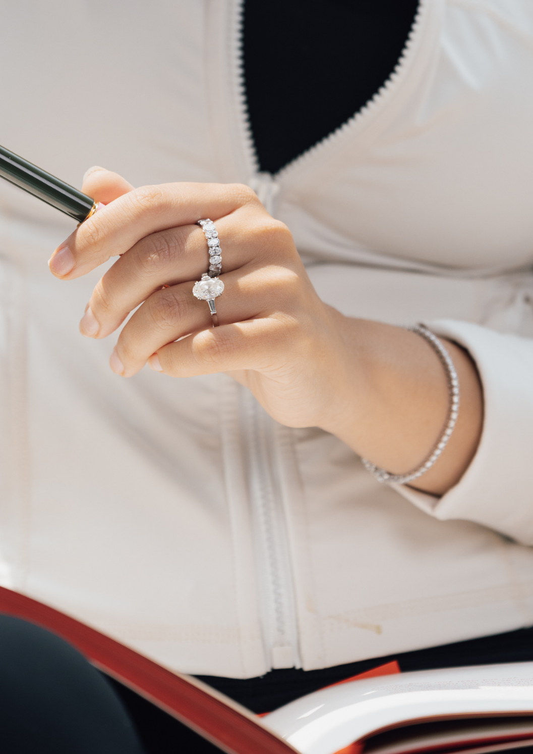 Elena Oval-Cut Diamond Eternity Ring Secondary image