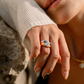 La Vague Ovale Dome Diamond Ring