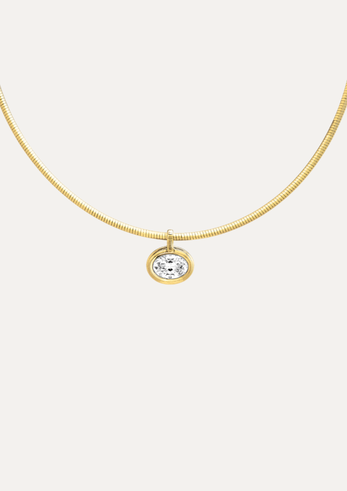Mara Pendant Oval-Cut Diamond Necklace Main image