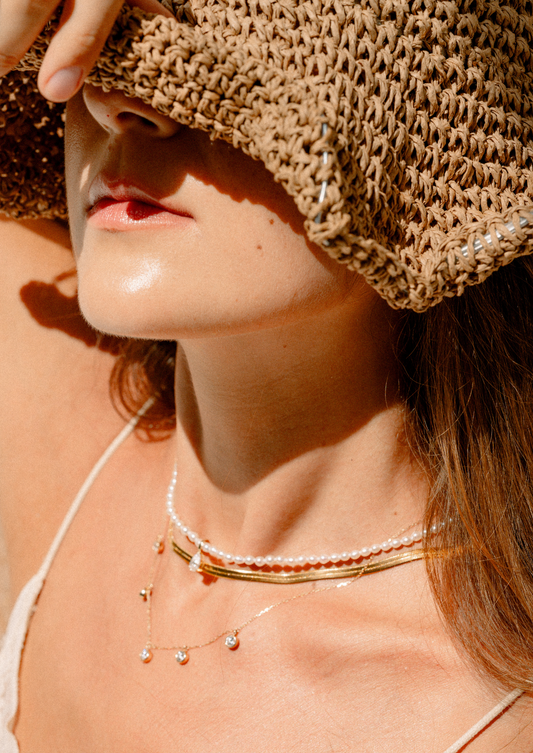 Naiade Round-Cut Diamond Bezel Necklace