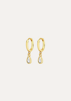 Danae Pear-Cut Bezel Pendant Earrings