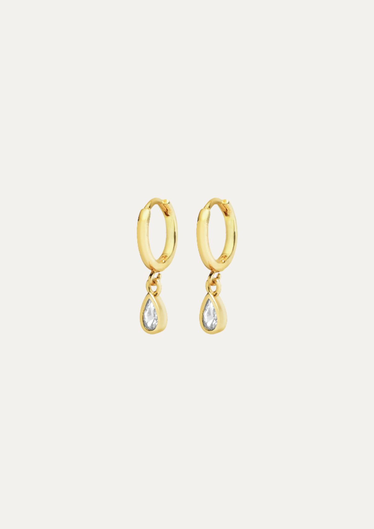 Danae Pear-Cut Bezel Pendant Earrings