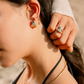 Danae Pear-Cut Bezel Pendant Earrings