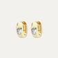 Mara Oval-Cut Dome Diamond Earrings