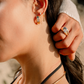 Mara Oval-Cut Dome Diamond Earrings