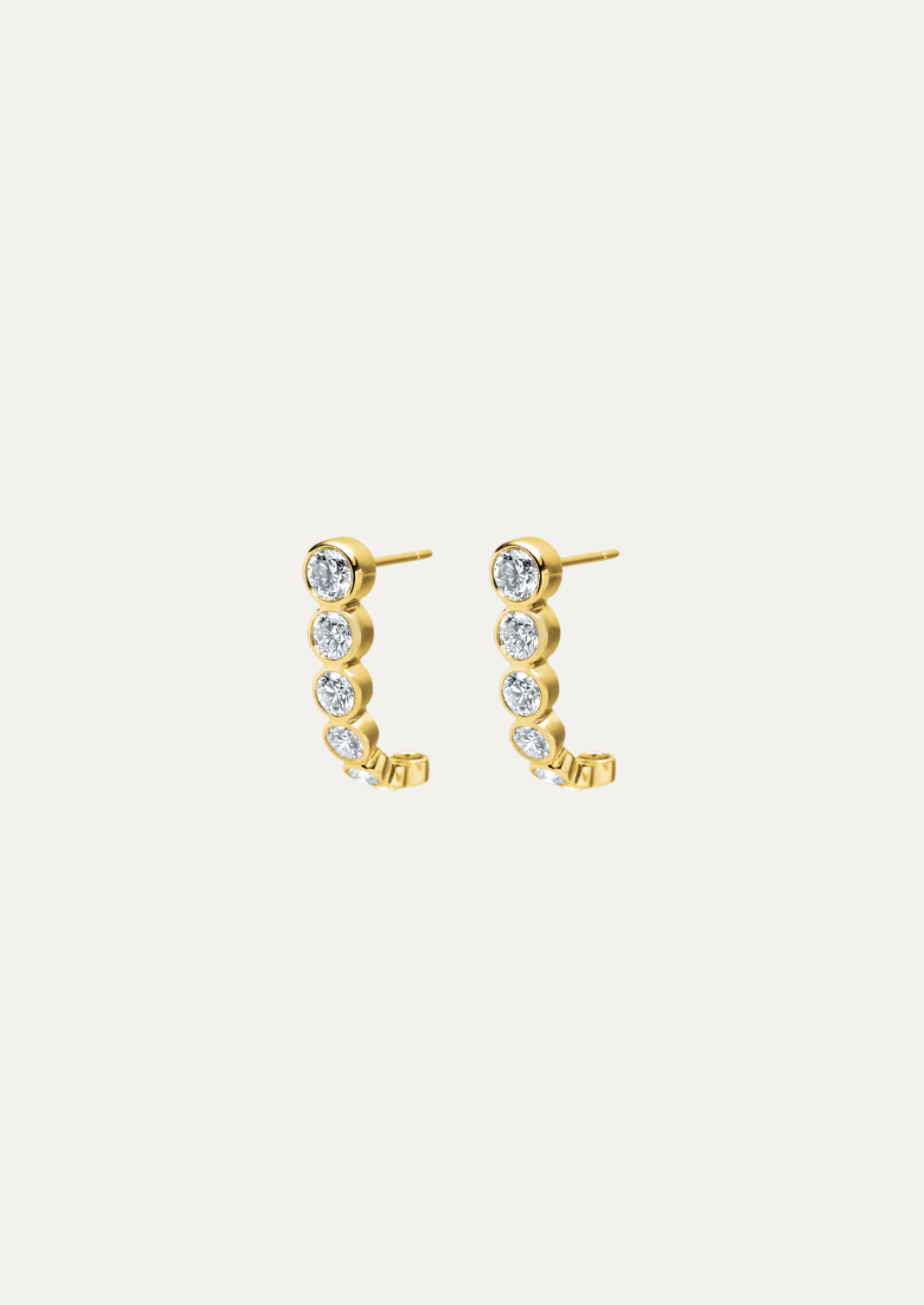 Naiade Graduated Bezel Diamond Earrings Main image