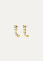 Naiade Graduated Bezel Diamond Earrings