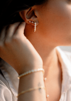 Naiade Graduated Bezel Diamond Earrings