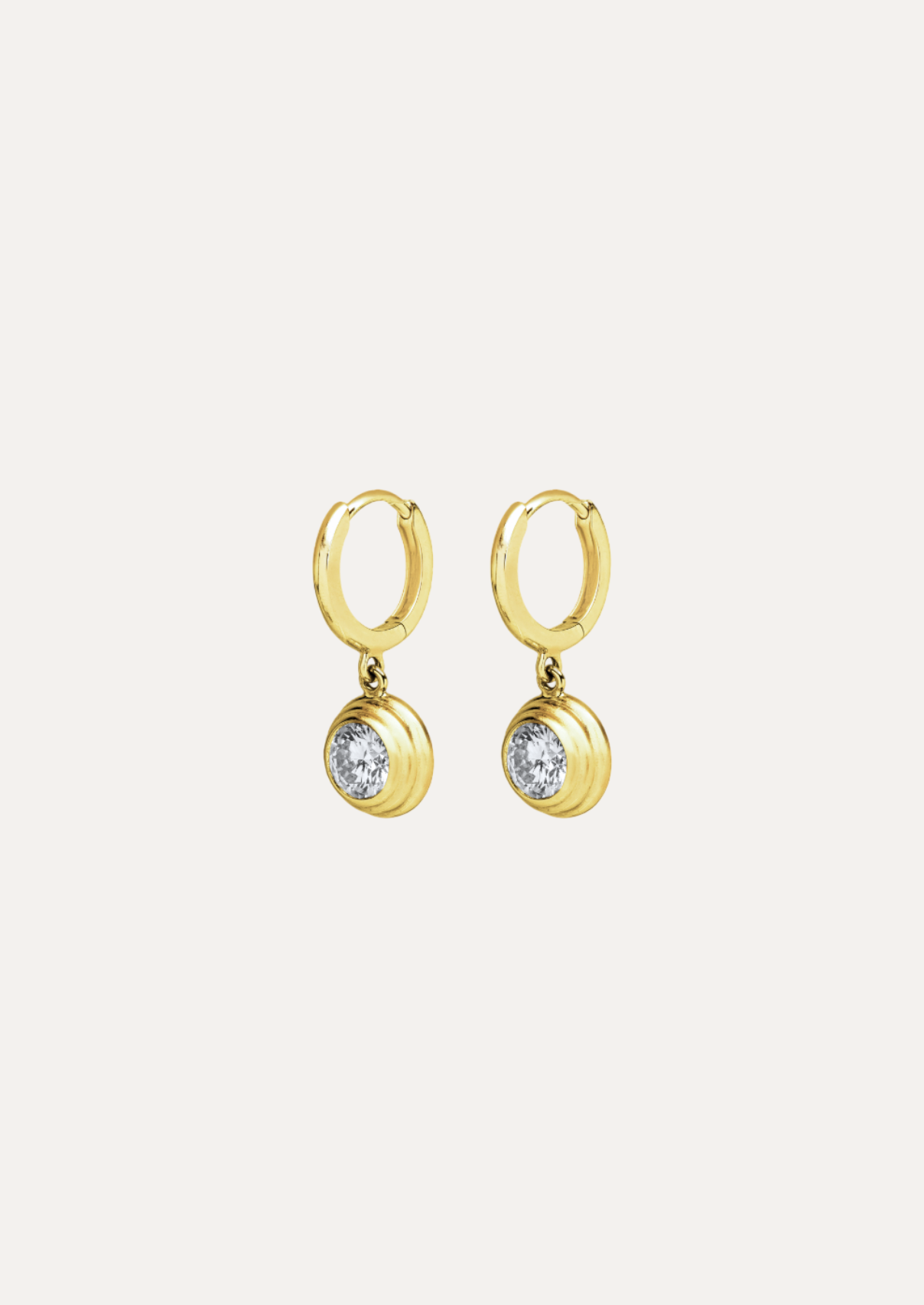 Écume Bezel Diamond Drop Earrings Main image