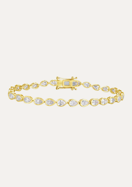 Danae Pear-Cut Bezel Tennis Bracelet