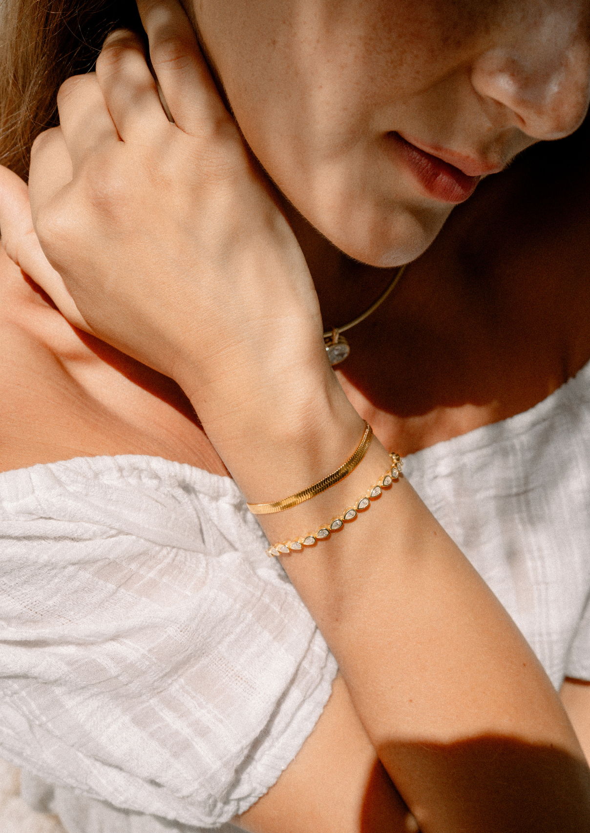 Danae Pear-Cut Bezel Tennis Bracelet Secondary image