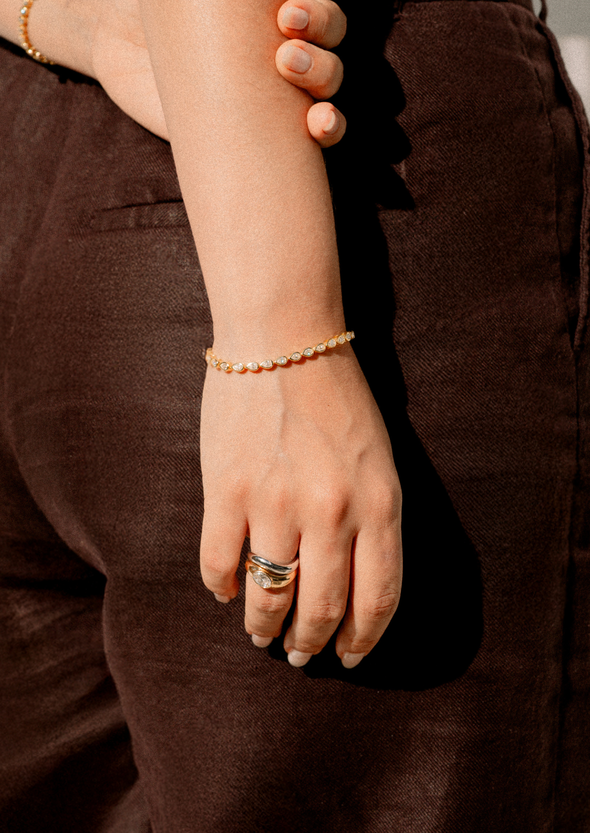 Danae Pear-Cut Bezel Tennis Bracelet