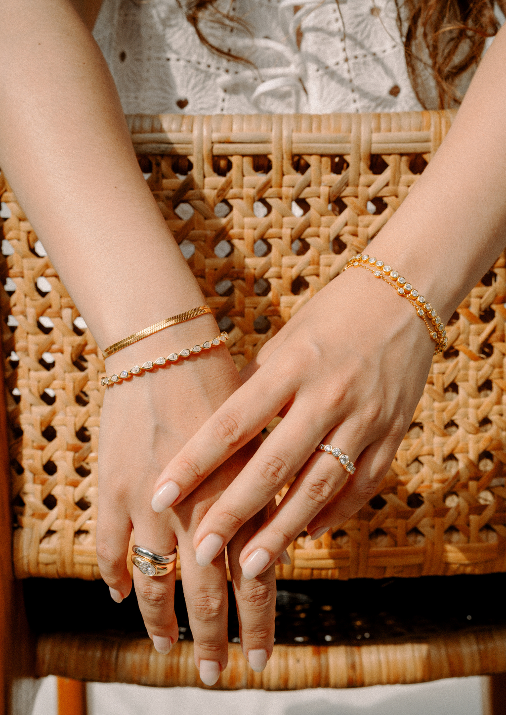 Danae Pear-Cut Bezel Tennis Bracelet