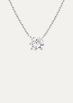 Lea Round Diamond Solitaire Necklace - Daiya Jewels 