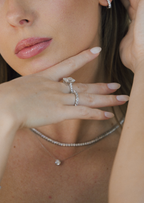 Lea Round Diamond Solitaire Necklace - Daiya Jewels 