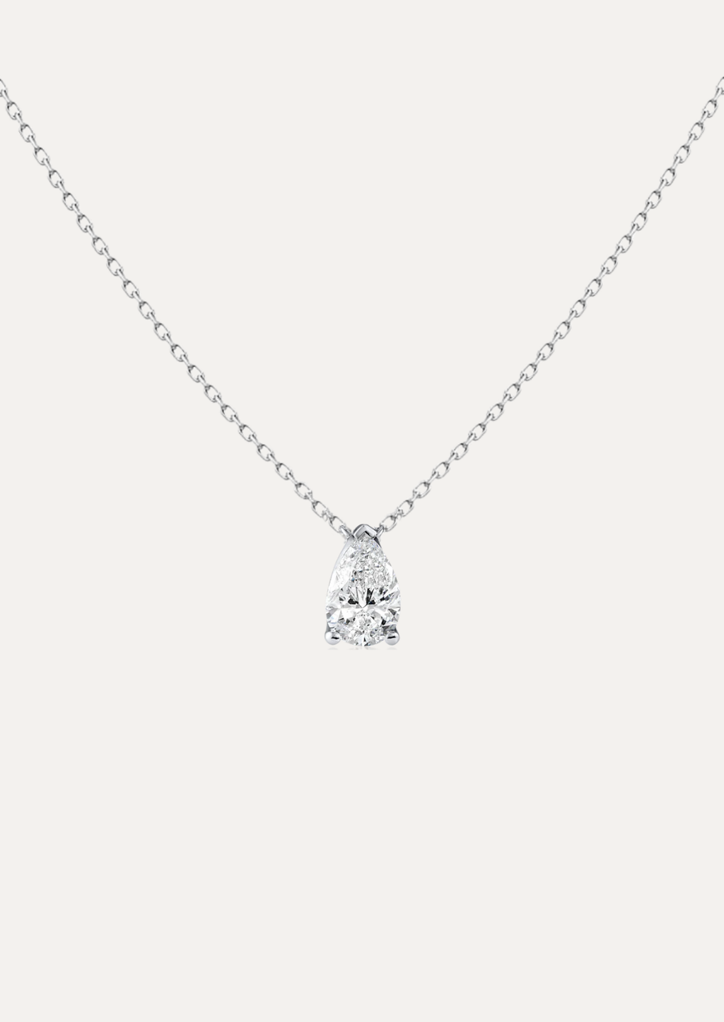 Zoe Pear Diamond Solitaire Necklace - Daiya Jewels 