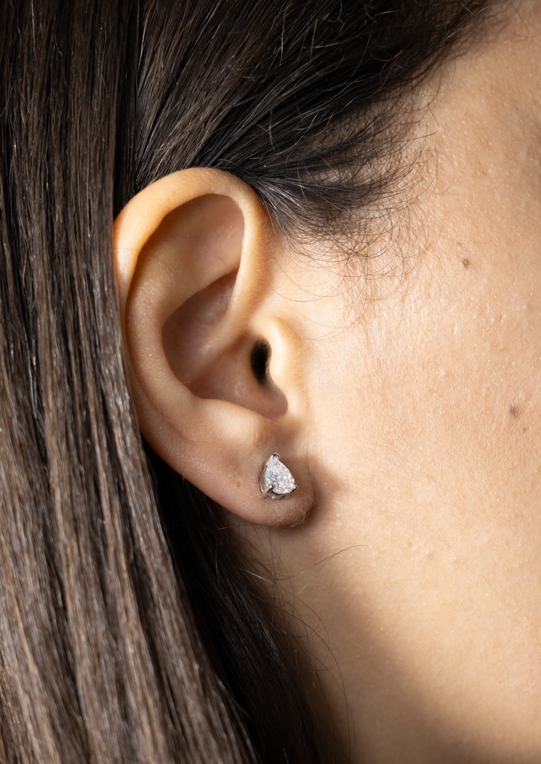 Zoe Pear-Cut Diamond Stud Earrings - Daiya Jewels 