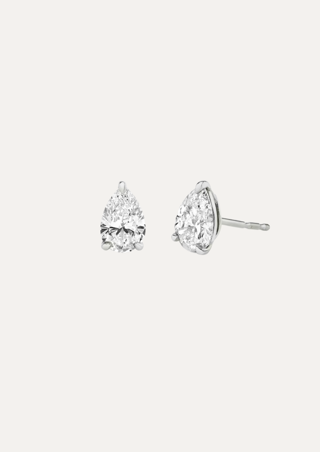 Zoe Pear-Cut Diamond Stud Earrings - Daiya Jewels 