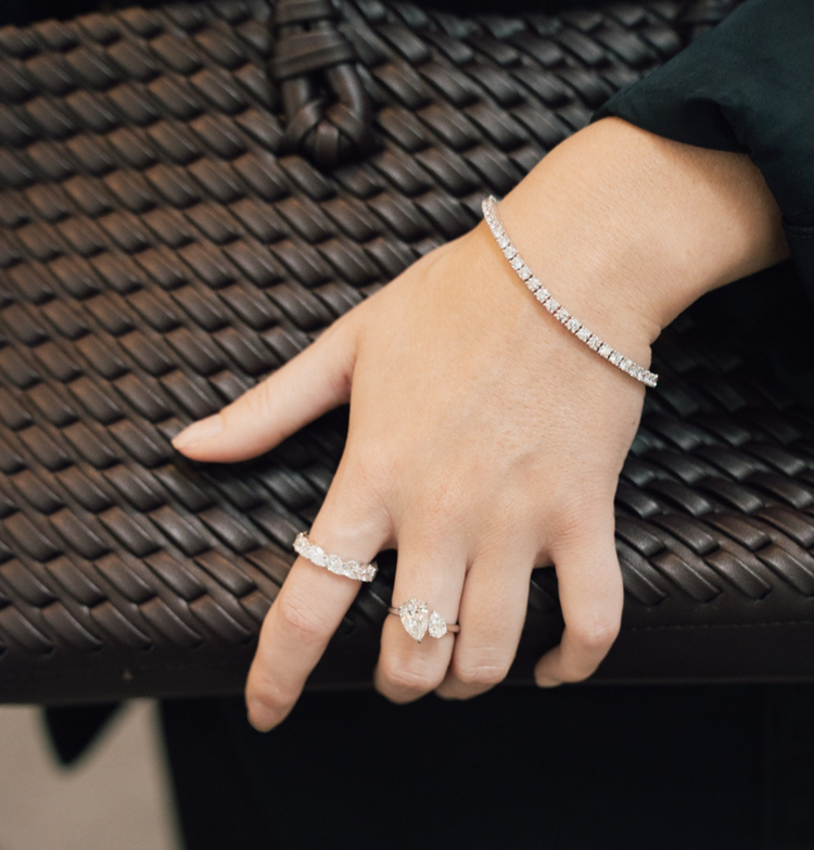 Zoe Pear-Cut Eternity Ring - Daiya Jewels 