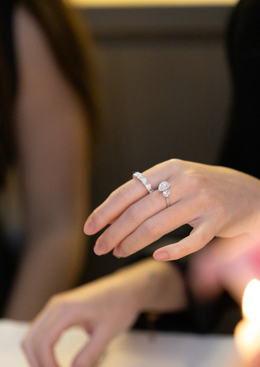 Zoe Pear-Cut Eternity Ring - Daiya Jewels 