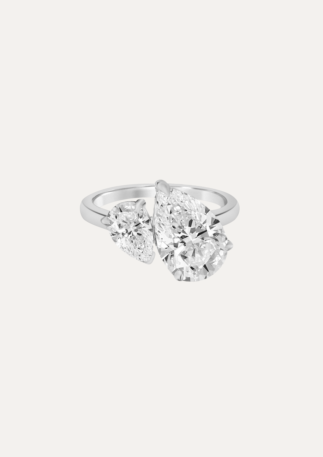 Zoe Pear-Cut Diamond Toi & Moi Ring Main image